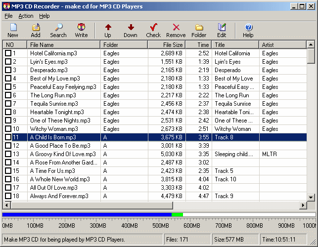 mp3 cd recorder screenshot